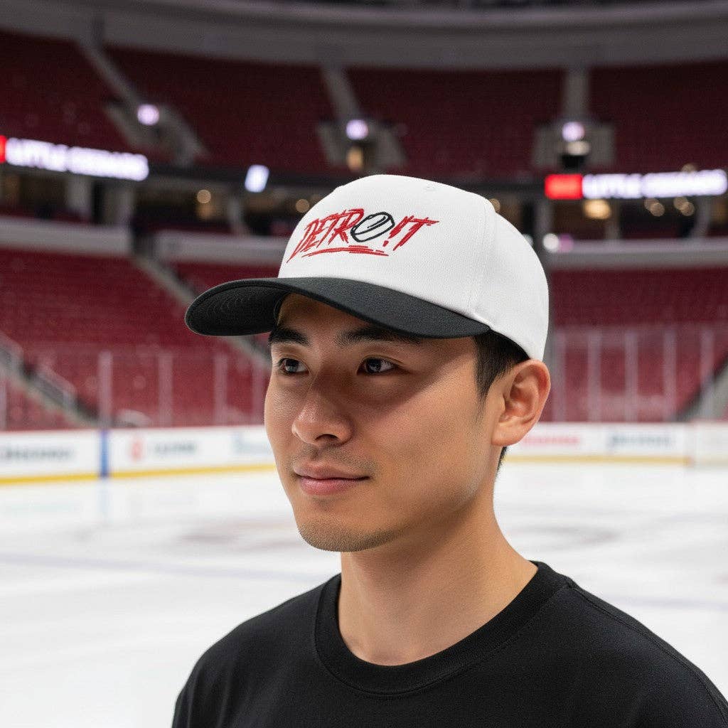 Hat - Detroit Score Hockey Champ - Cream/Black