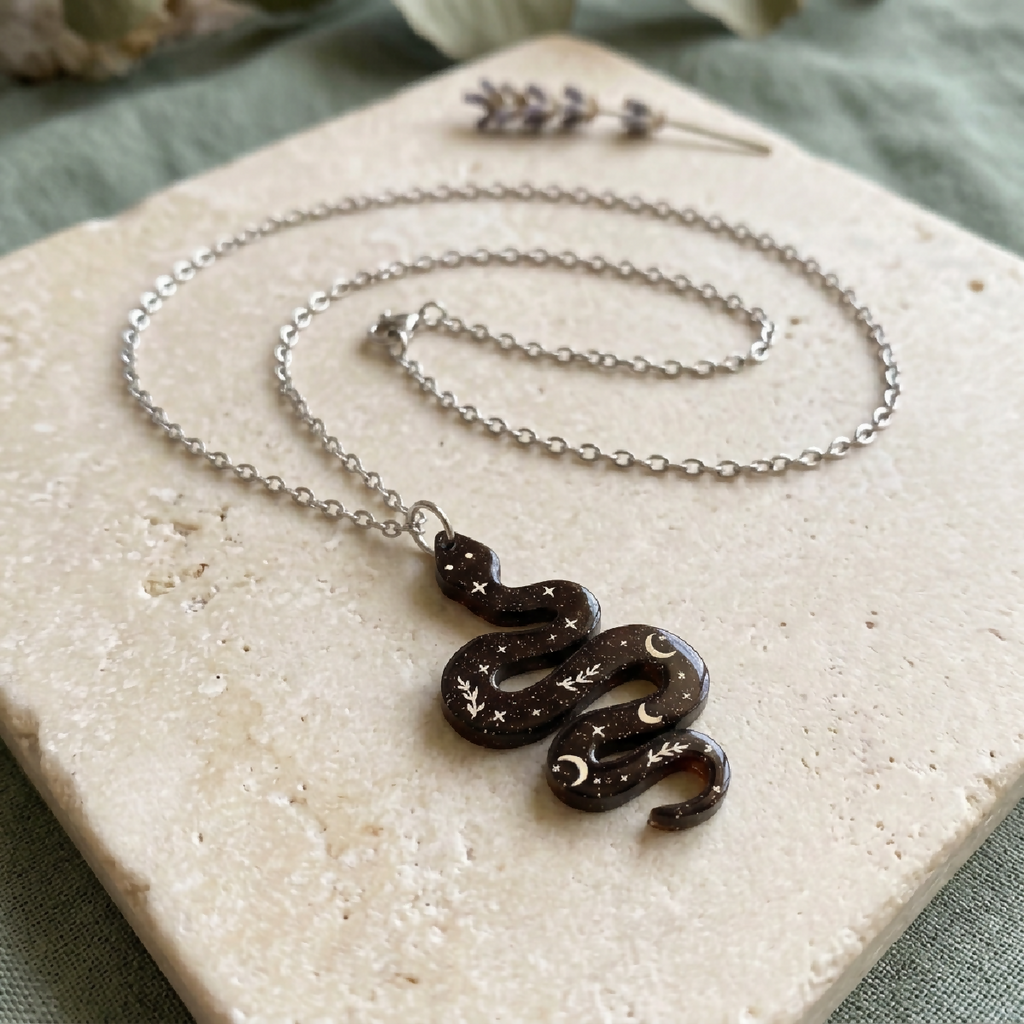 Stainless-Steel Snake Necklace