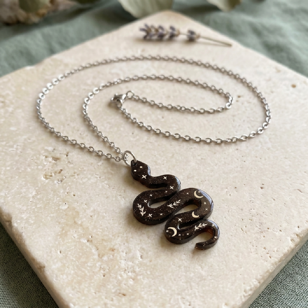 Stainless-Steel Snake Necklace