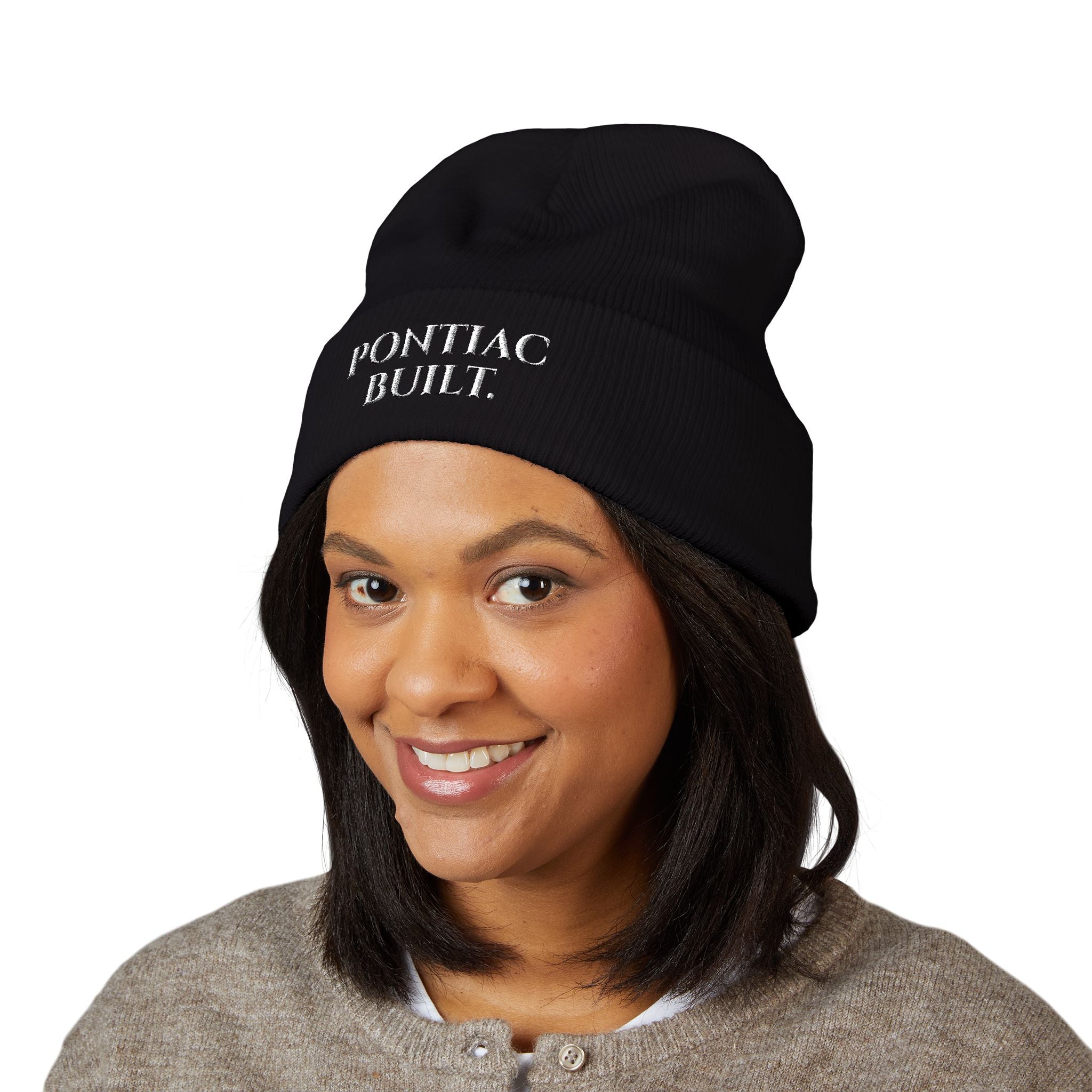 Pontiac Built Embroidered Cuffed Beanie