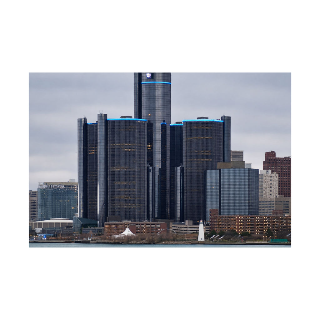 Detroit — Renaissance Center in Morning Light (Artifact Print)