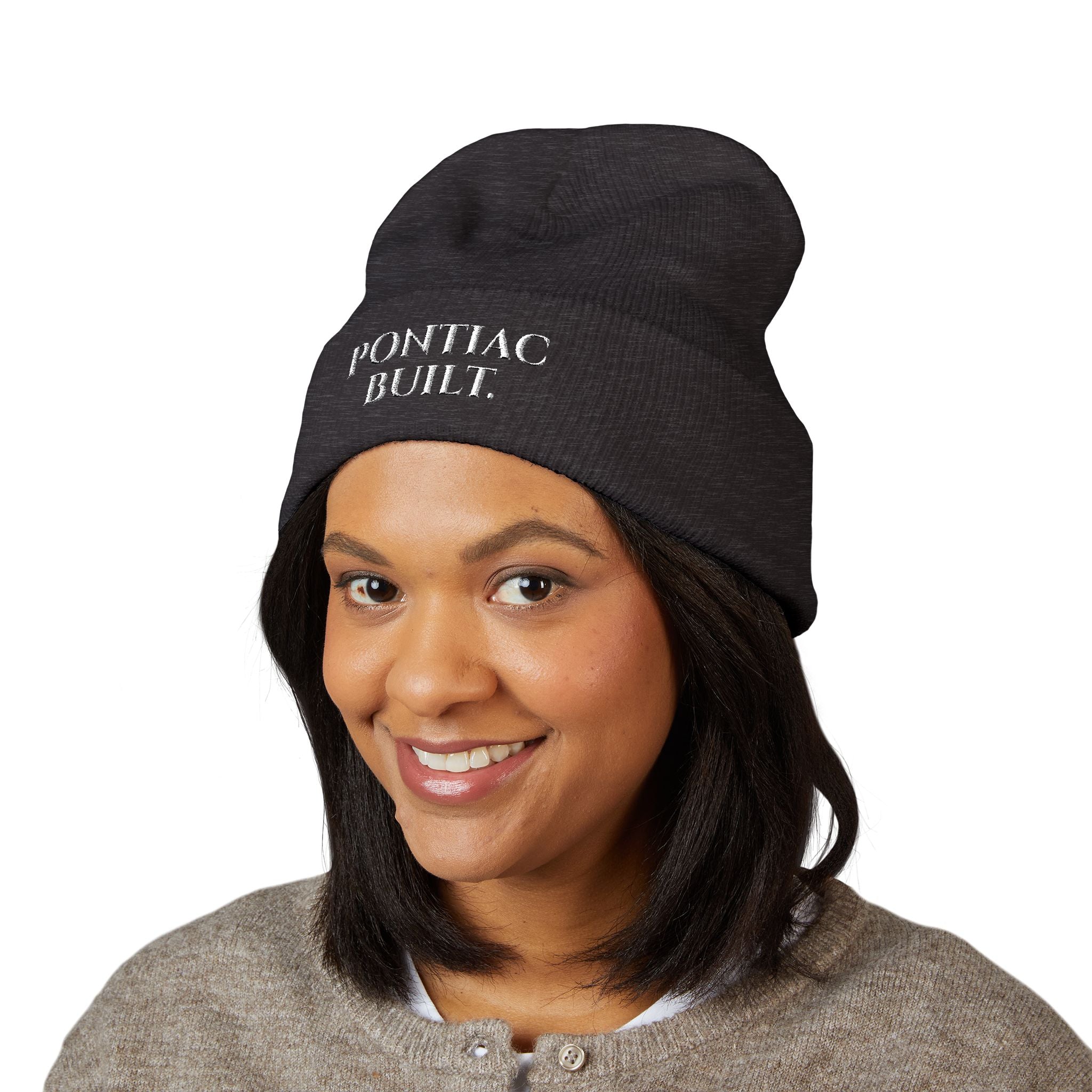 Pontiac Built Embroidered Cuffed Beanie