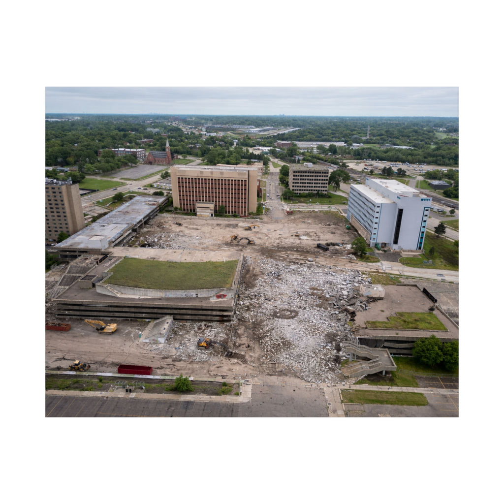 Pontiac — Phoenix Center, During Demolition (Artifact Print)