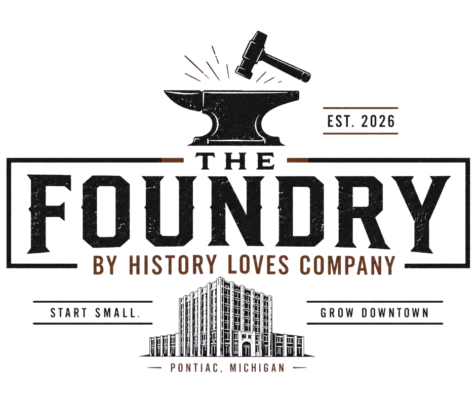 History Loves Company and The Foundry in downtown Pontiac Michigan