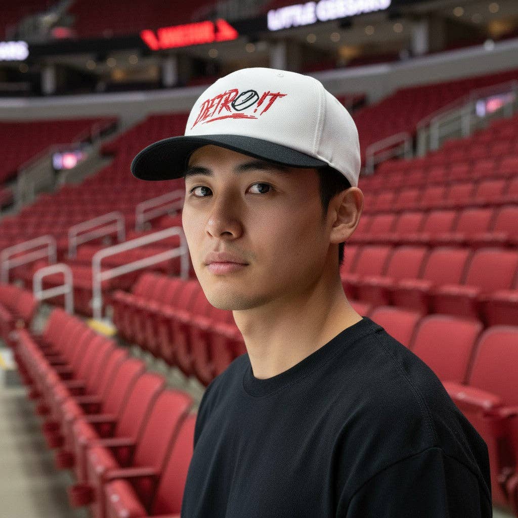 Hat - Detroit Score Hockey Champ - Cream/Black