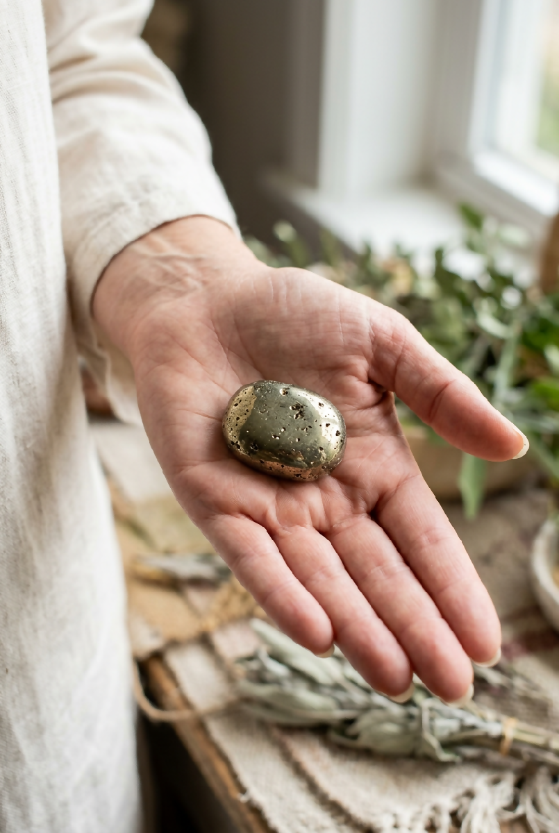 Pyrite Pocket Stone