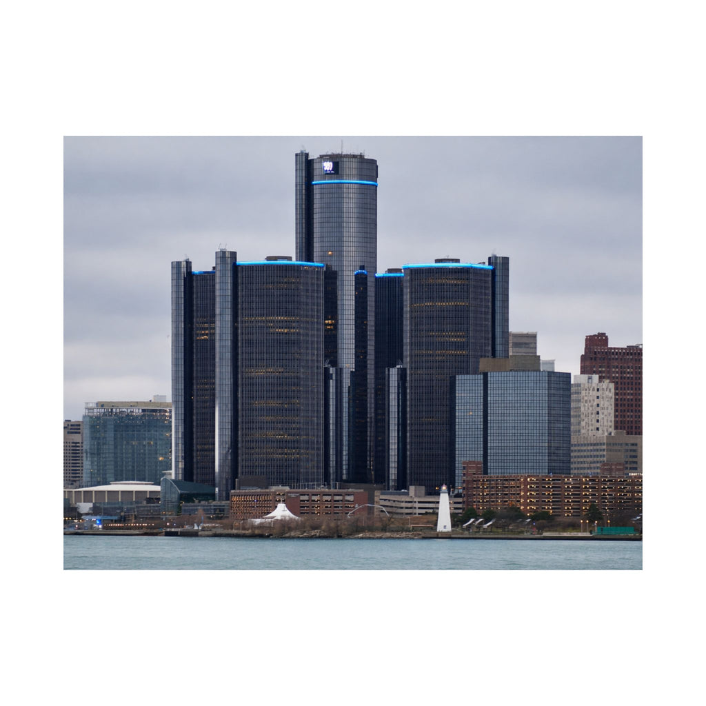 Detroit — Renaissance Center in Morning Light (Artifact Print)