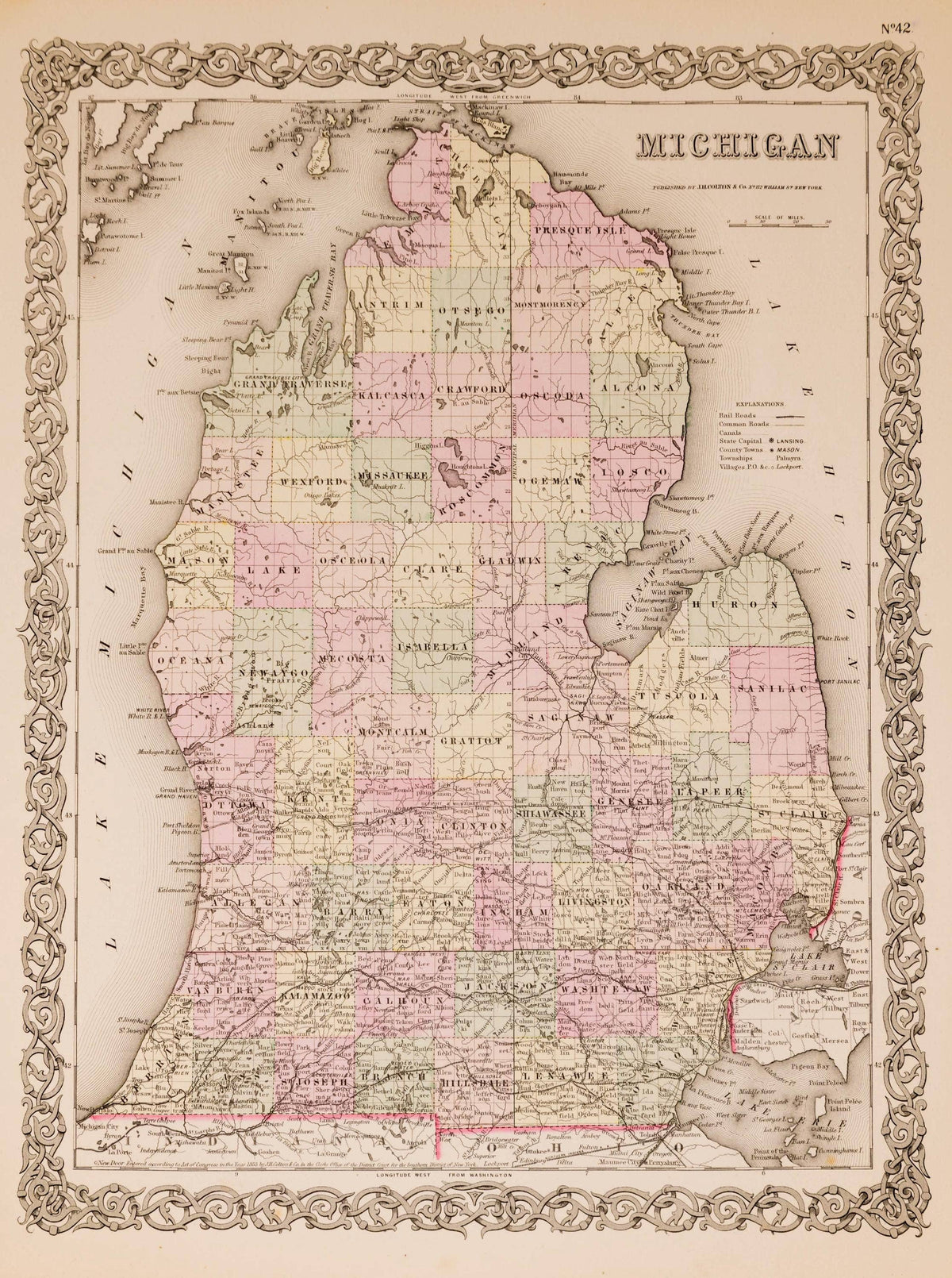 The Old Mitten 1855 Map - 1000 Piece Michigan Puzzle — MI Puzzles