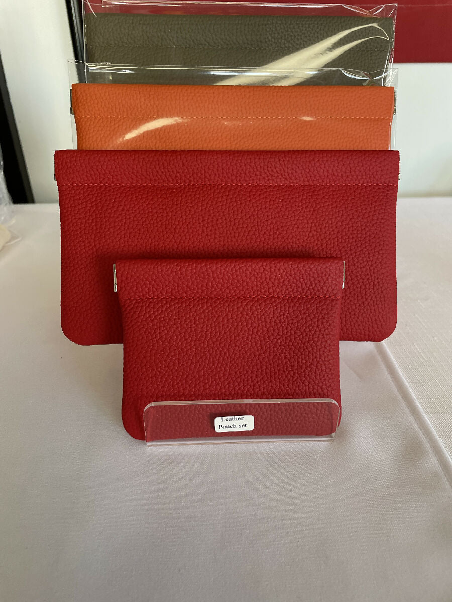Leather Pouch Set