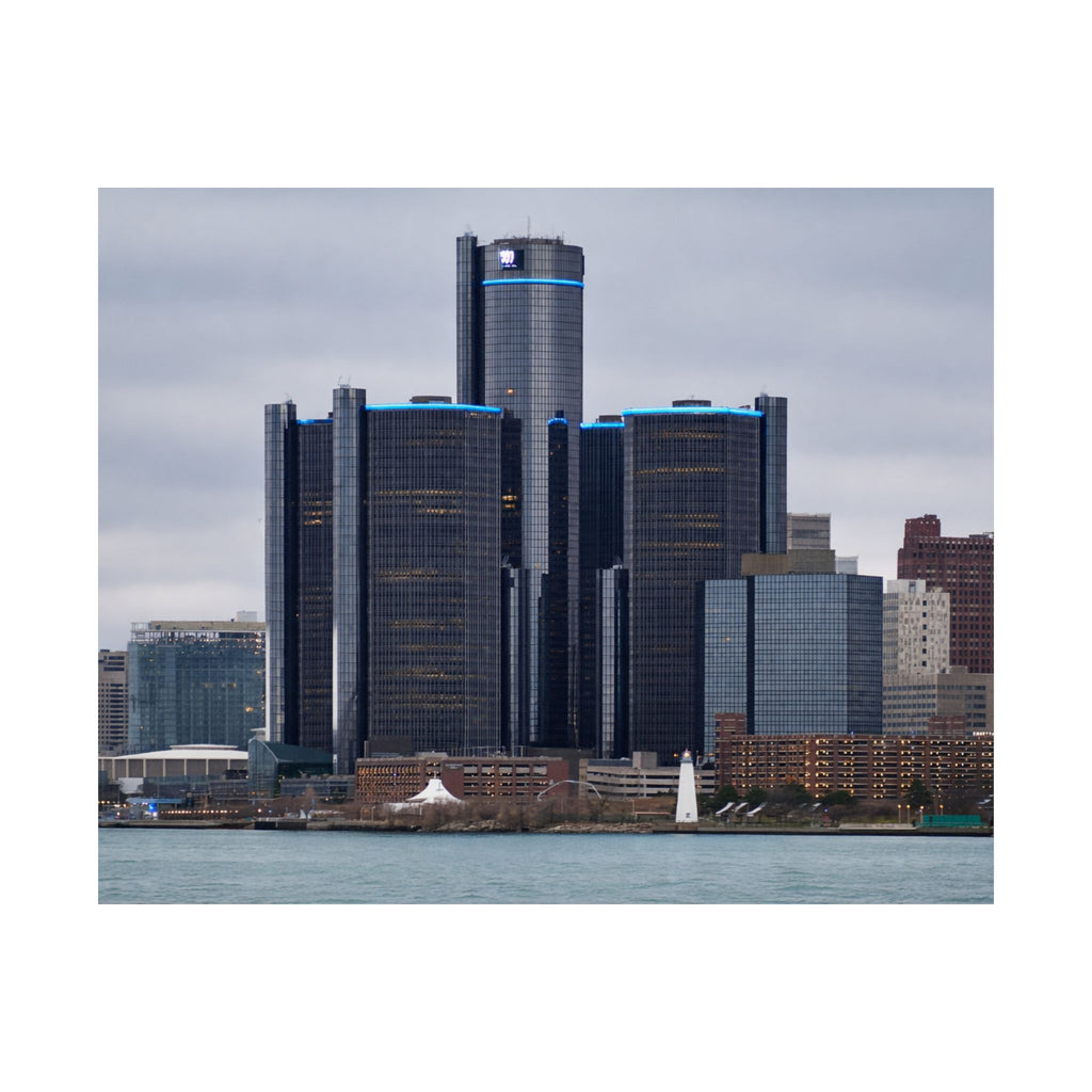 Detroit — Renaissance Center in Morning Light (Artifact Print)