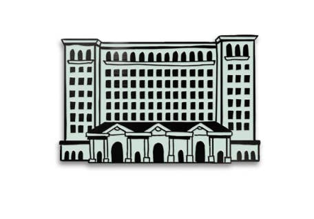 Michigan Central Station Enamel Pin