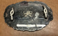 Black and silver resin dresser tray