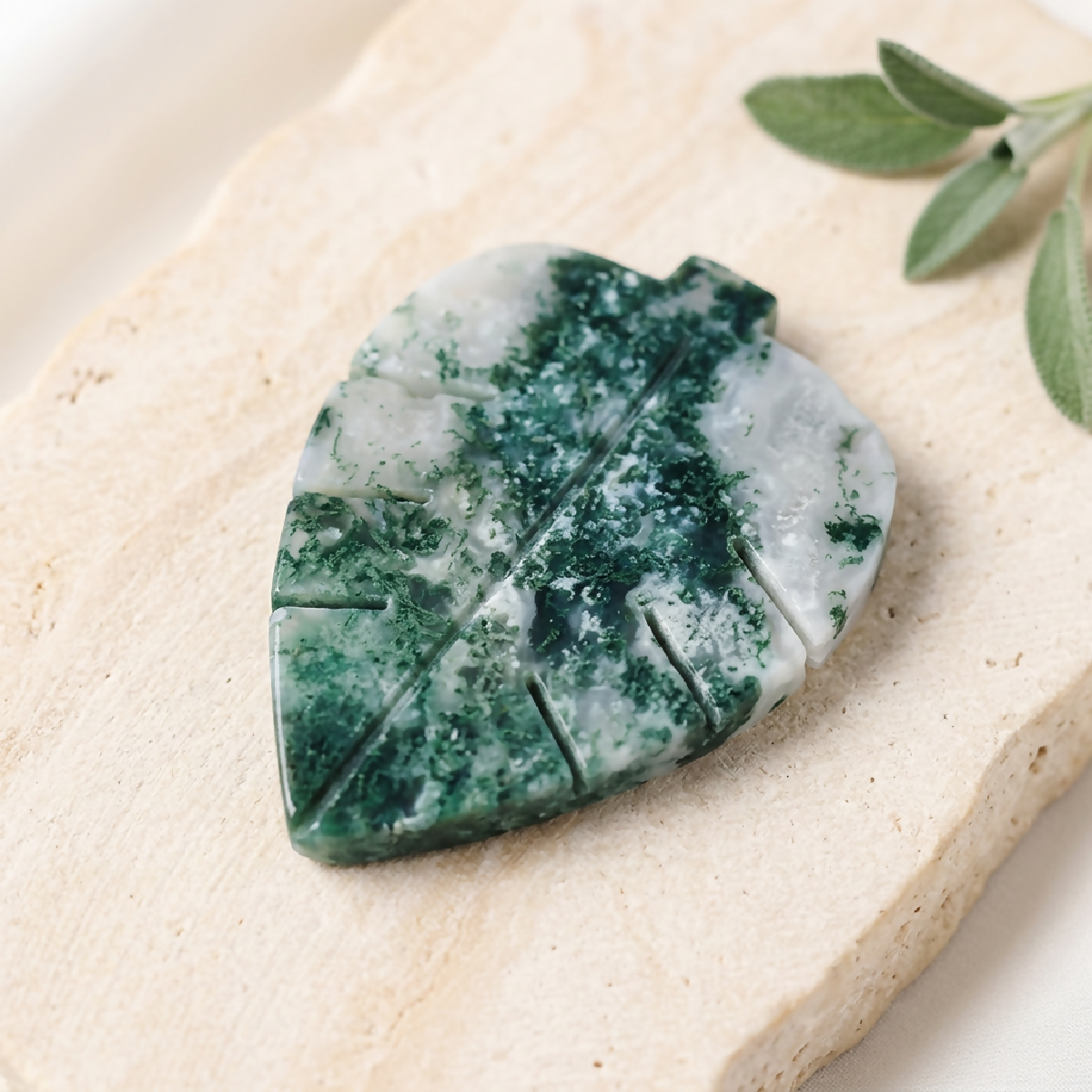 Moss Agate Sculptures