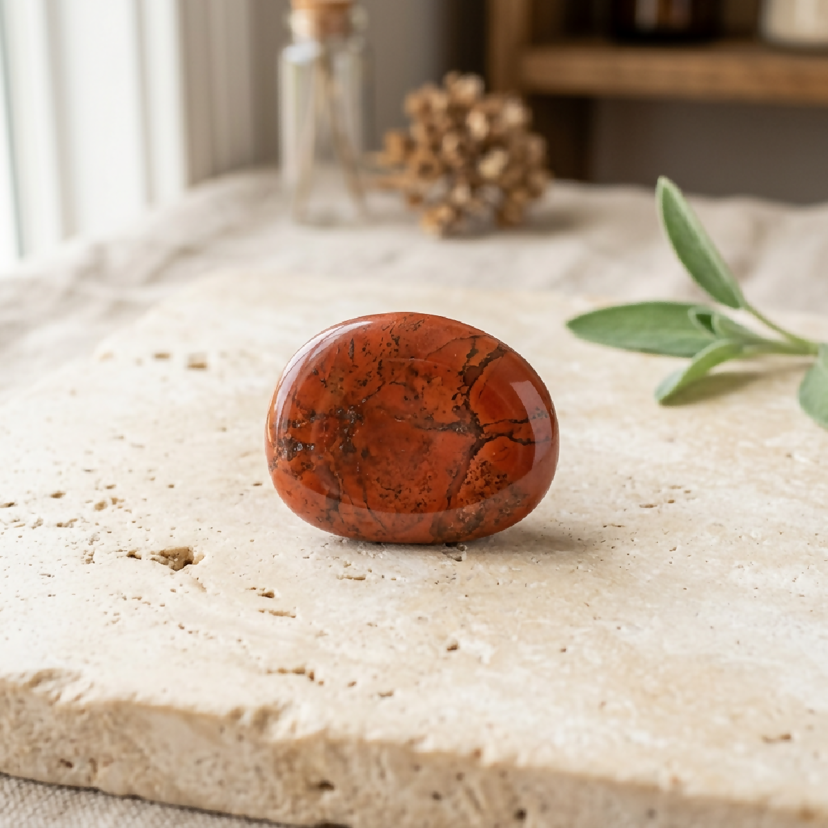 Red Jasper Pocket Stone