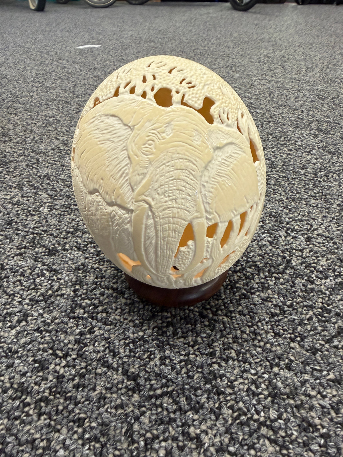 Carved Ostrich Egg