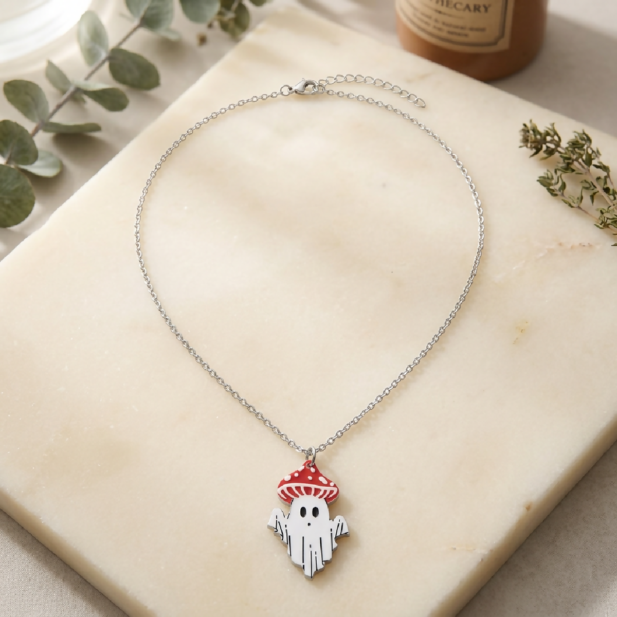 Stainless-Steel Ghost Necklace