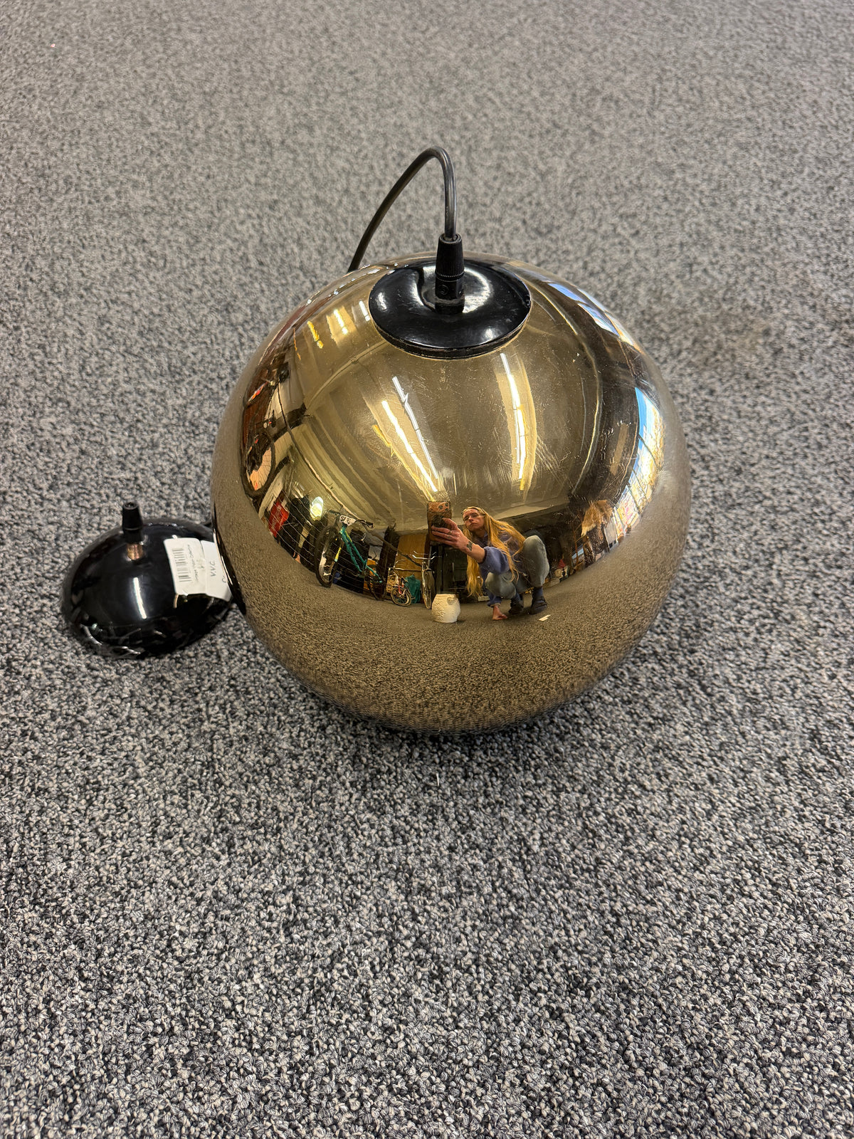 Vintage gold hanging lamp
