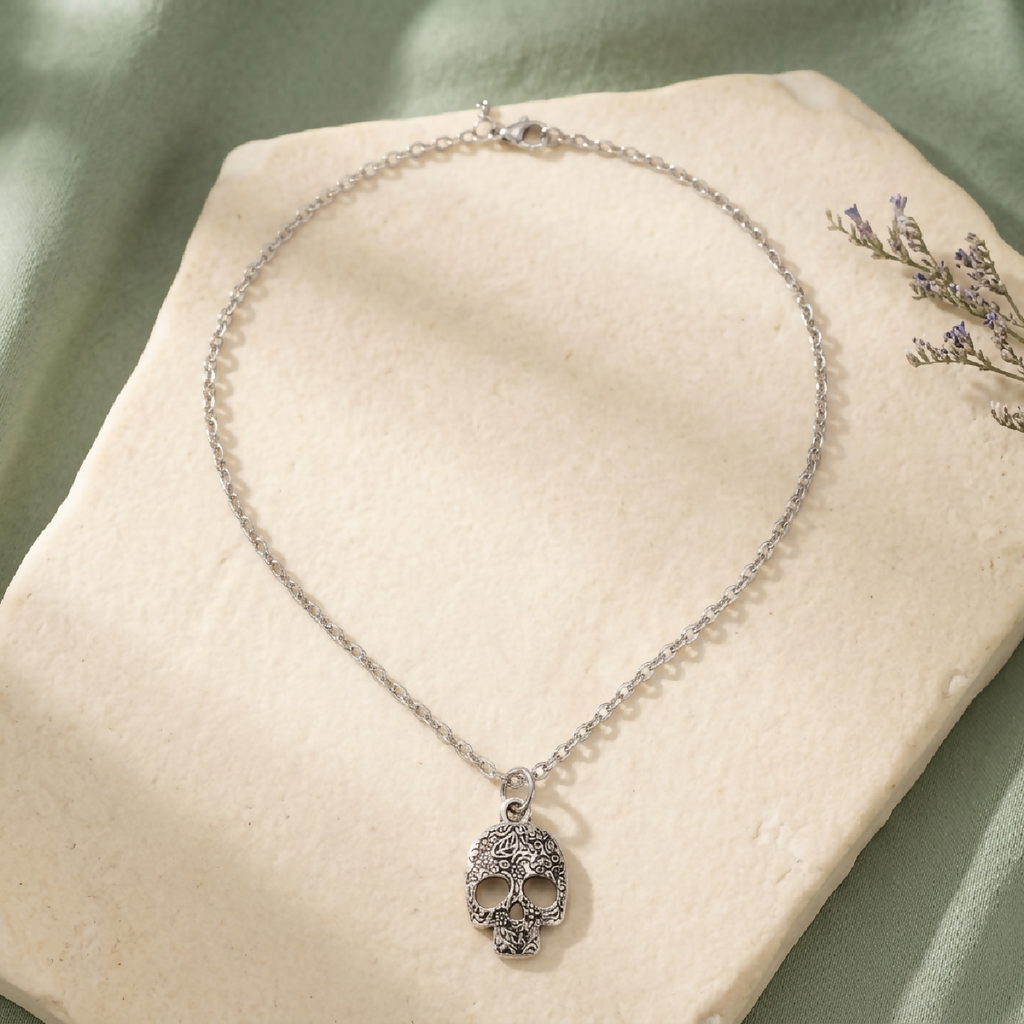 Stainless-Steel Skull Necklace
