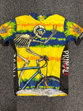 Greatful Tread skeleton cycling jersey front — Primal Wear