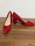 Red Suede Pumps
