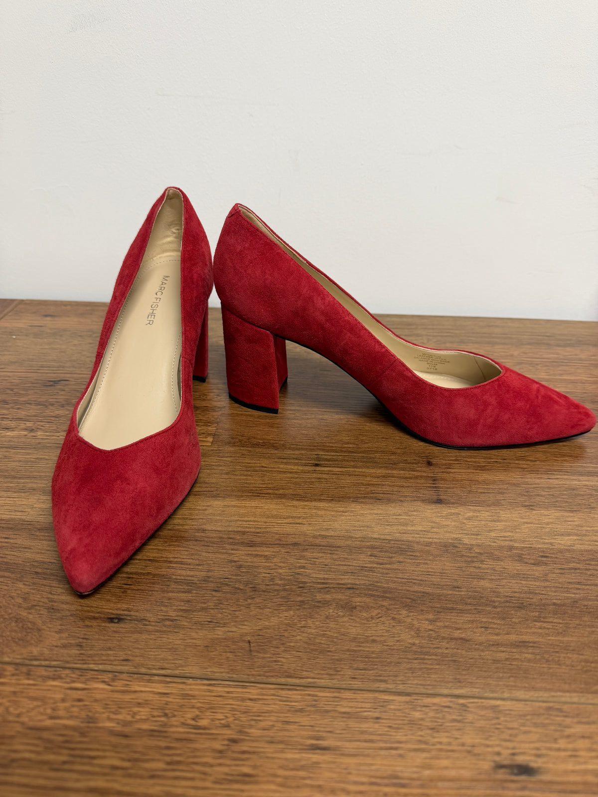 Red Suede Pumps