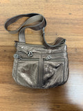 Metallic Leather Shoulder Bag