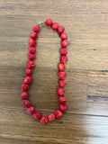 Red Dyed Howlite Chunky Necklace