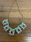 Large Blue/Turquoise/Green Statement Necklace