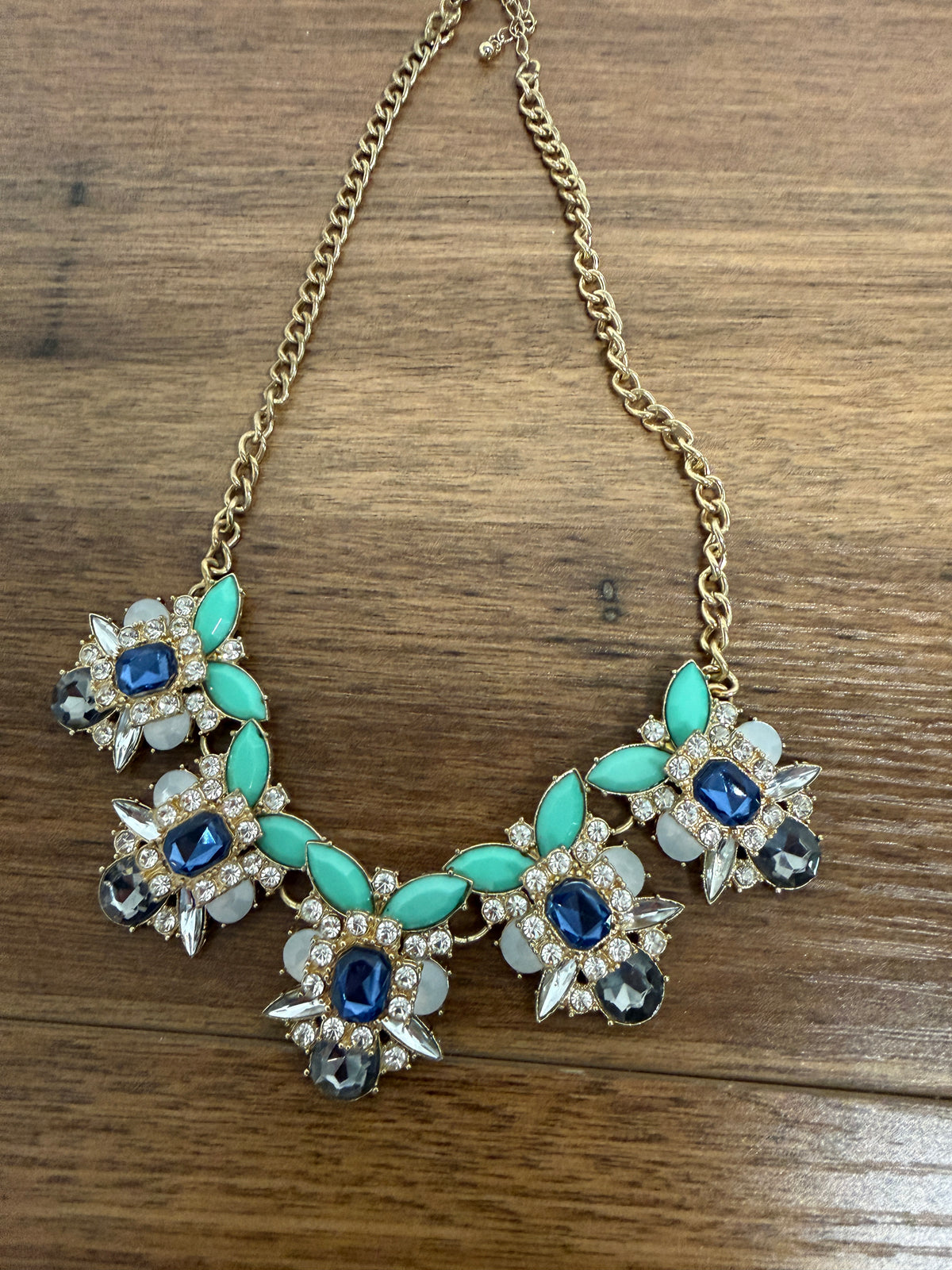 Large Blue/Turquoise/Green Statement Necklace