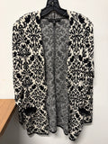 Black & White Floral Sweater Duster