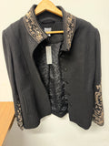 Chicos Black Beaded Short Overcoat