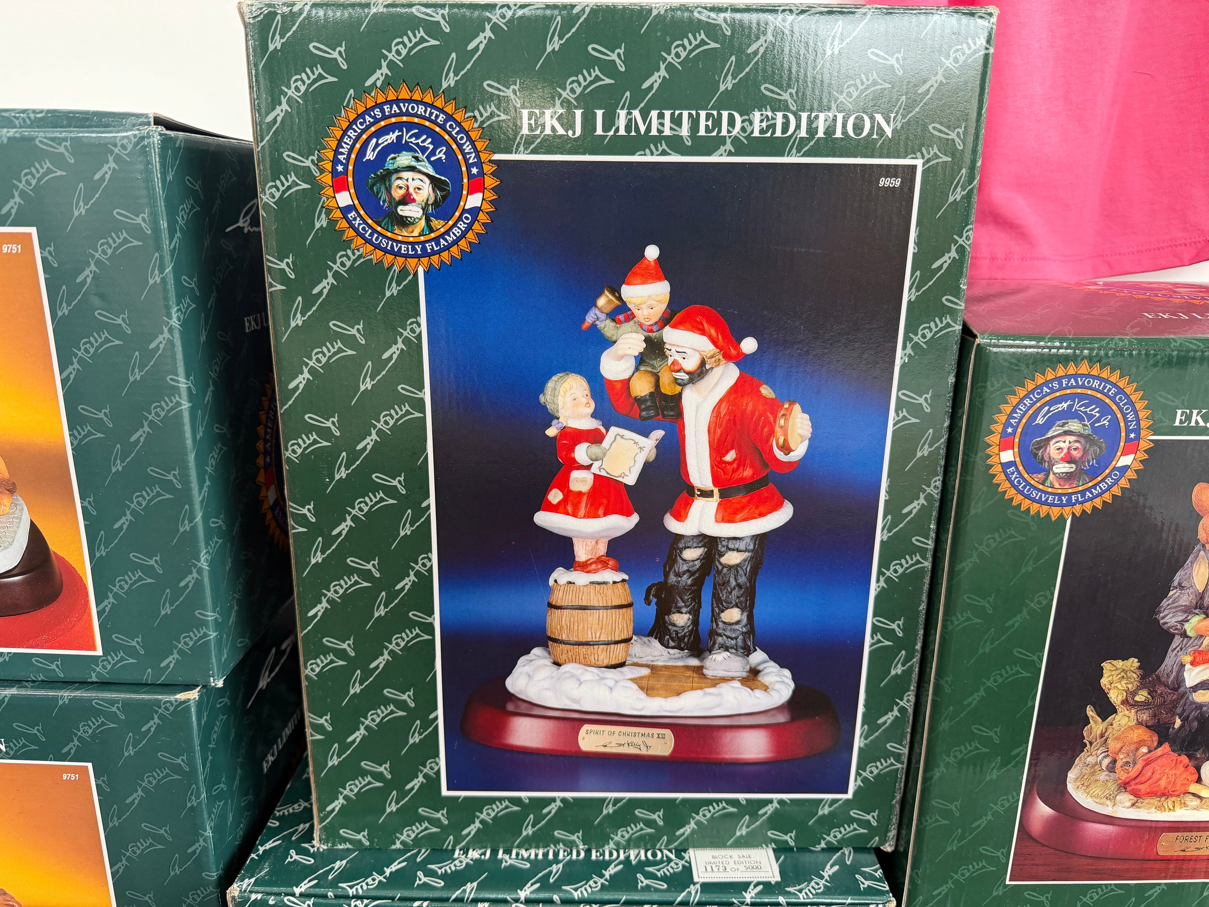 Emmett Kelly Jr. Spirit of Christmas XIII Limited Edition #9959 – Flambro EKJ figurine box