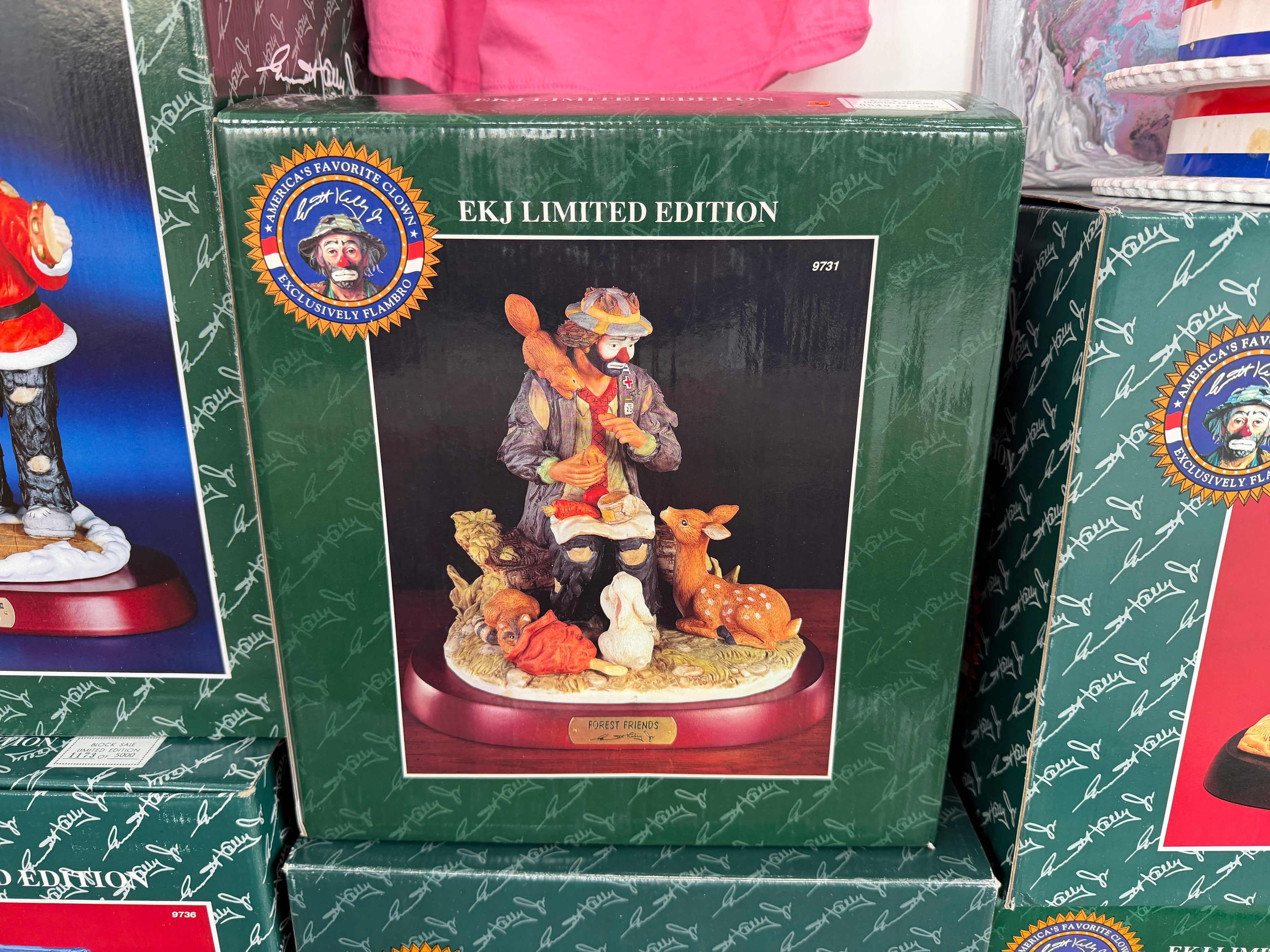 Emmett Kelly Jr. Forest Friends EKJ Limited Edition #9731 – Flambro figurine box