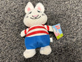 Max & Ruby – Max plush stuffed animal with original hang tag, red stripe shirt and blue shorts