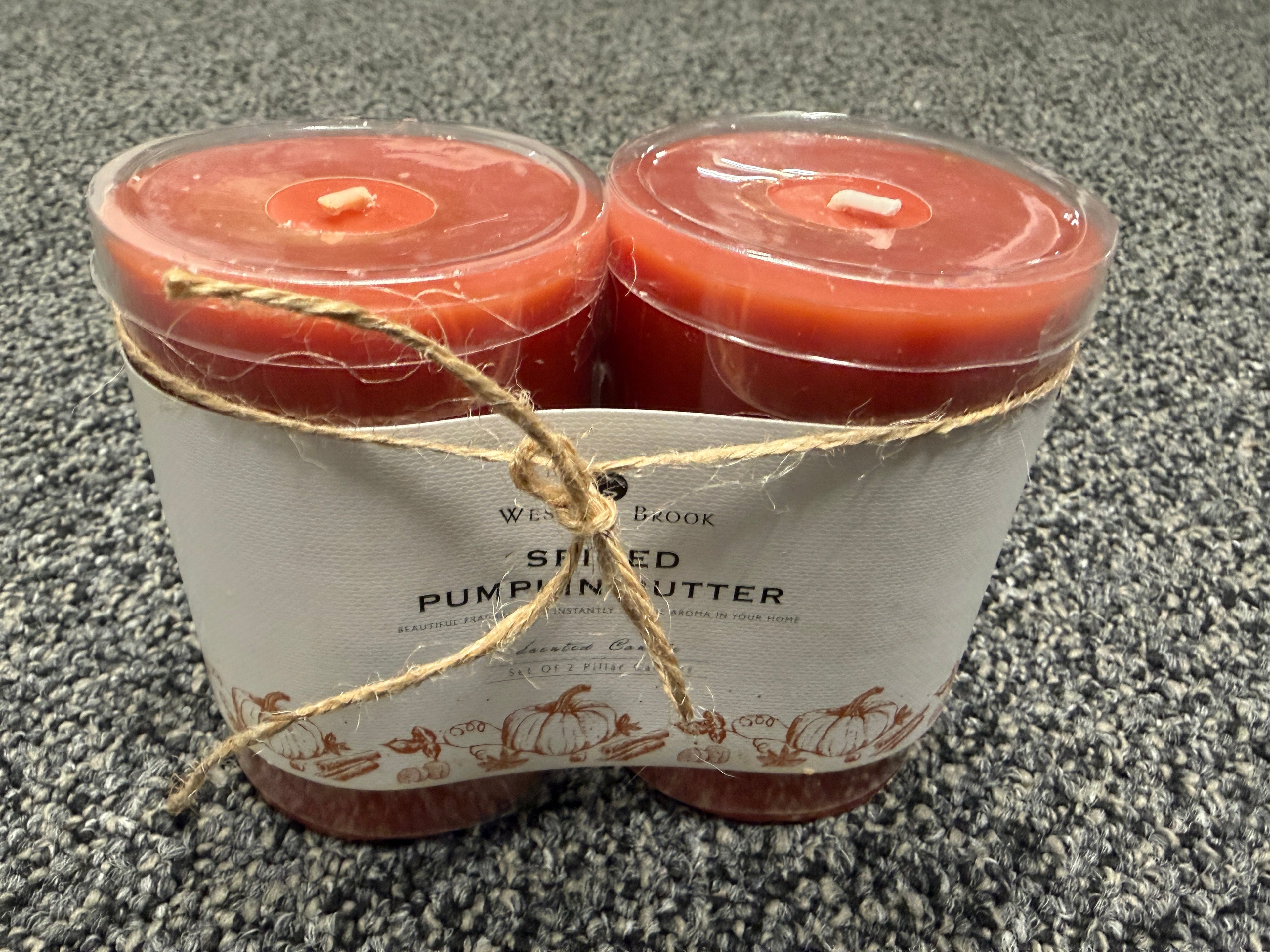 Weston Brook Spiced Pumpkin Butter Scented Candles 2-pack