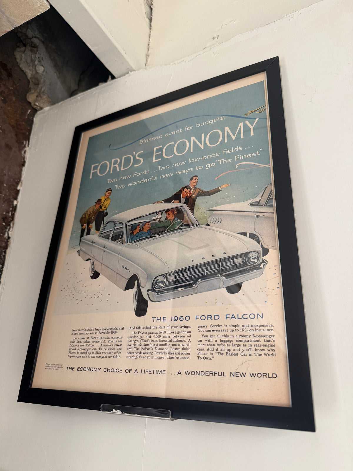 1960 Ford Falcon & Fairlane 500 — Framed Vintage Ad Pair