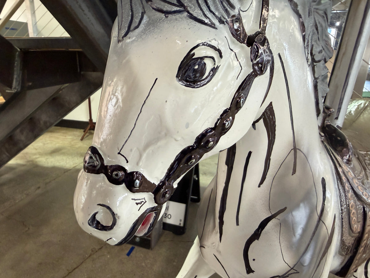 Vintage Carousel Horse, Painted by Biggs — Pontiac Artist (Vintage & Found)
