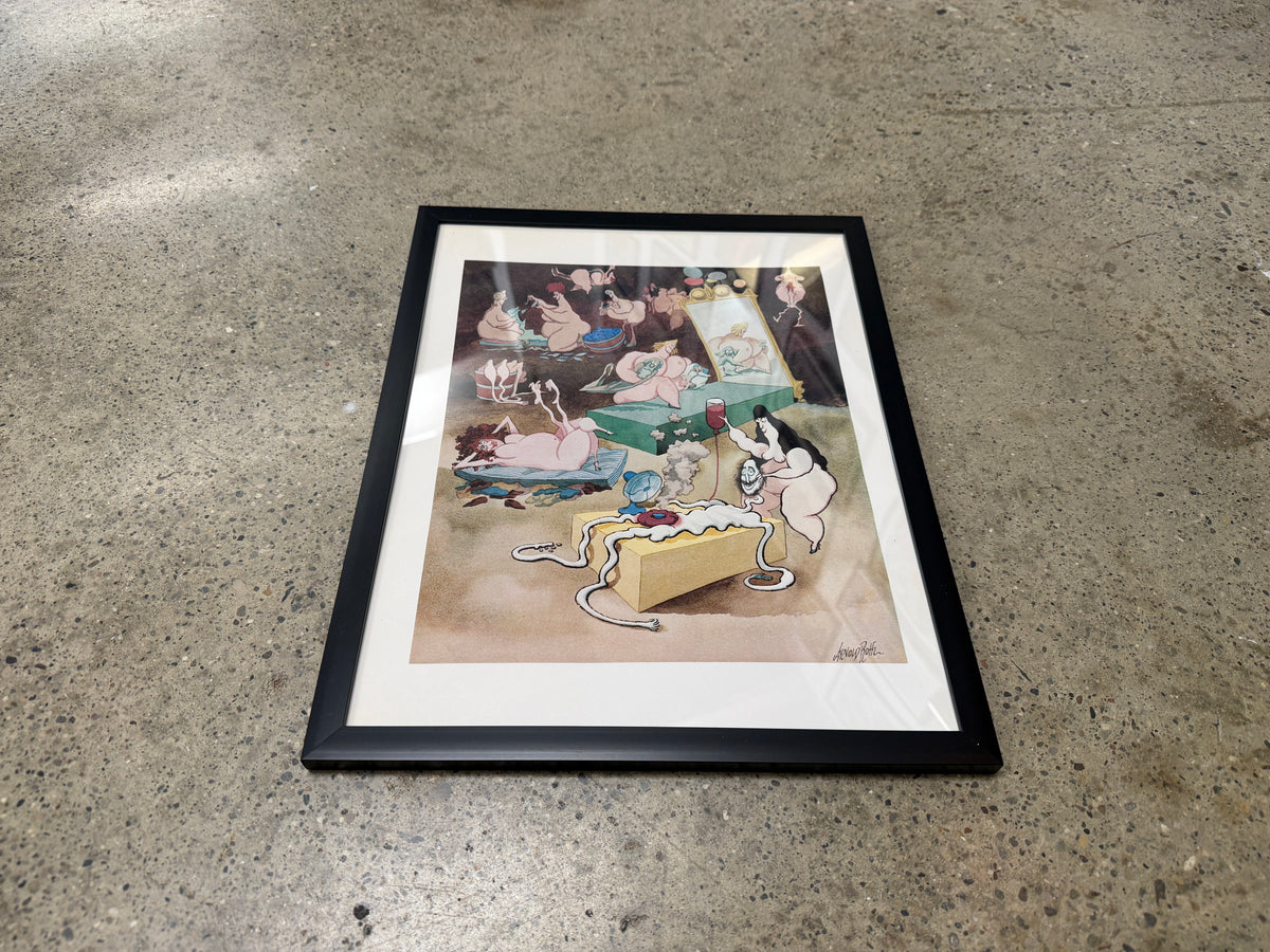 Surrealist Tropical Landscape — Barron, Framed 11x15 Print (Vintage & Found)