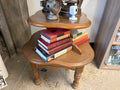 Two-Tier Kidney-Shape Oak Side Table — Mid-Century (Vintage & Found)