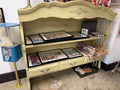 French Provincial Painted Buffet Hutch — Sage Green, Gilt Hardware (Vintage & Found)