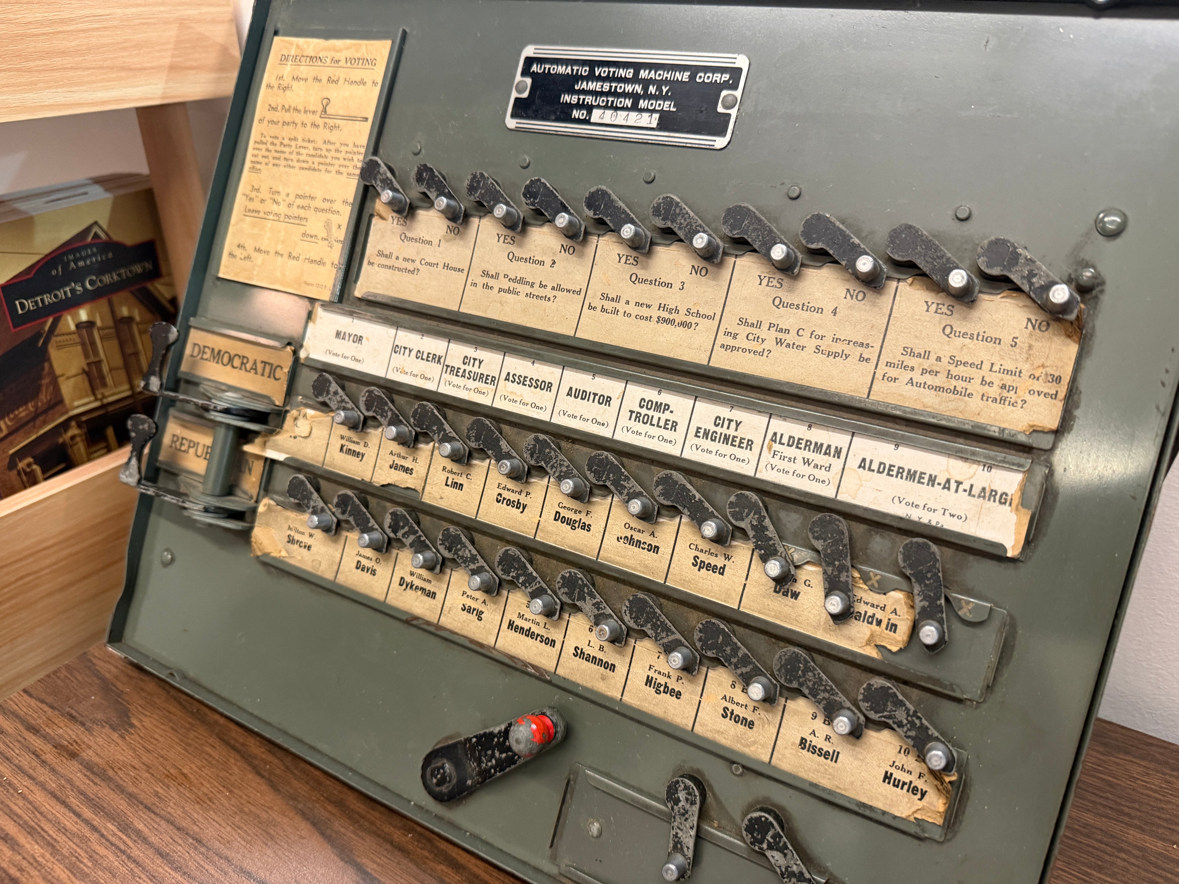 Automatic Voting Machine Corp. — Jamestown, N.Y. Instruction Model (Vintage & Found)