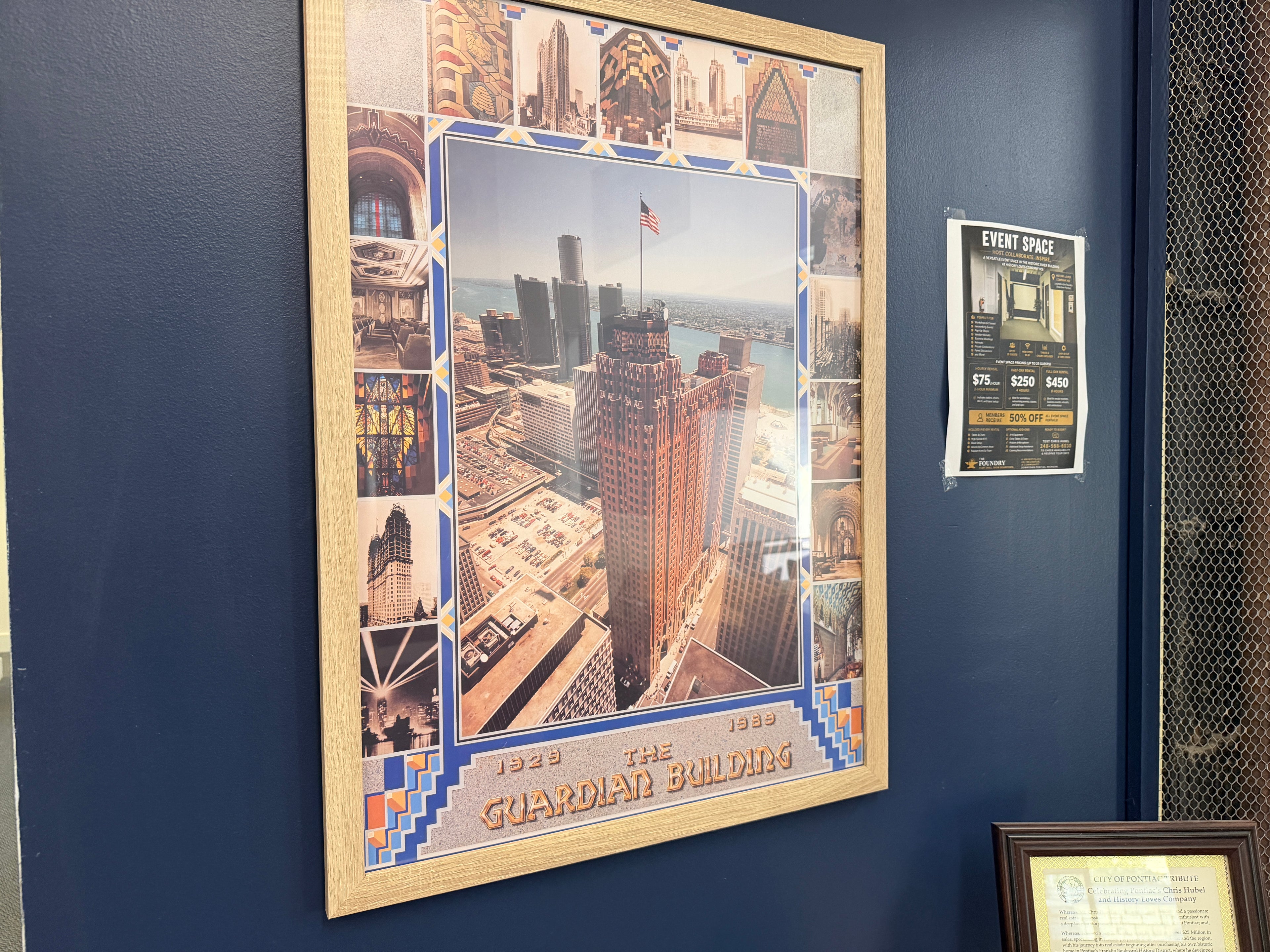 The Guardian Building 1929–1999 — Commemorative Framed Poster, Detroit