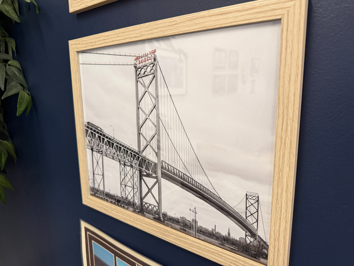 Ambassador Bridge — Detroit–Windsor Crossing (Artifact Print)