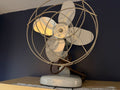 Vintage Mid-Century Desk Fan — Wire Cage, 4-Blade, Working