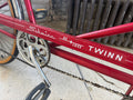 Vintage Schwinn De Luxe Twinn Tandem Bicycle — Red, Original Chrome