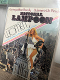 National Lampoon January 1971 Women issue, King Kong parody cover with woman atop Empire State Building