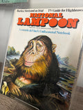National Lampoon March 1971 issue, Mona Lisa parody cover with chimpanzee holding banana