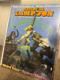 National Lampoon April 1971 Adventure issue, Frazetta-style pulp fantasy cover with warrior woman