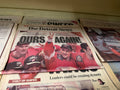 The Detroit News June 17 1998 front page headline OURS AGAIN Wings Sweep Caps Stanley Cup Champions
