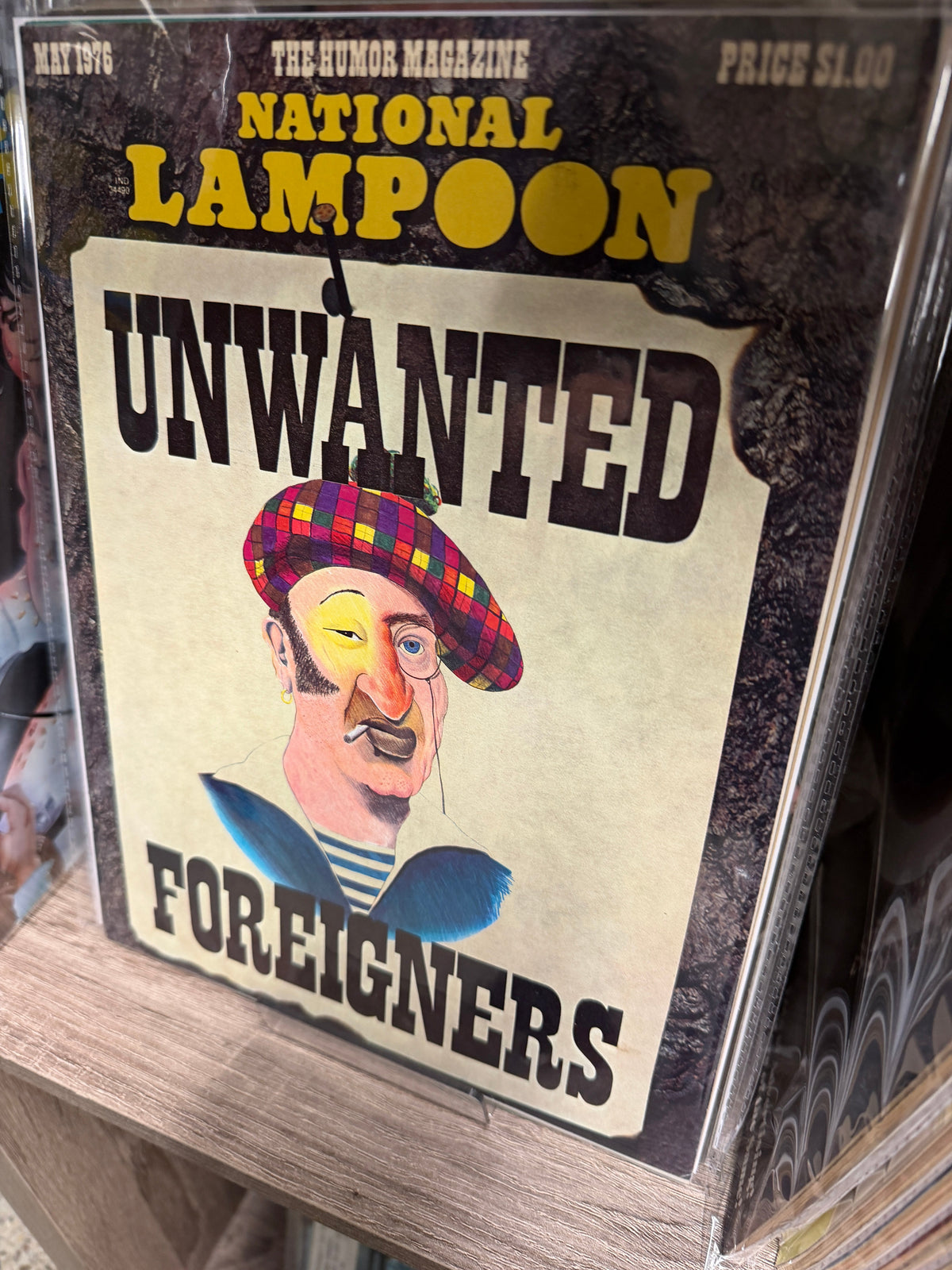 National Lampoon May 1976 Unwanted Foreigners issue cover